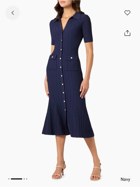 Shoshanna Dresses & Skirts - Shoshanna Tulip Chunky Rib Knit Midi Dress - NWT Navy Size L